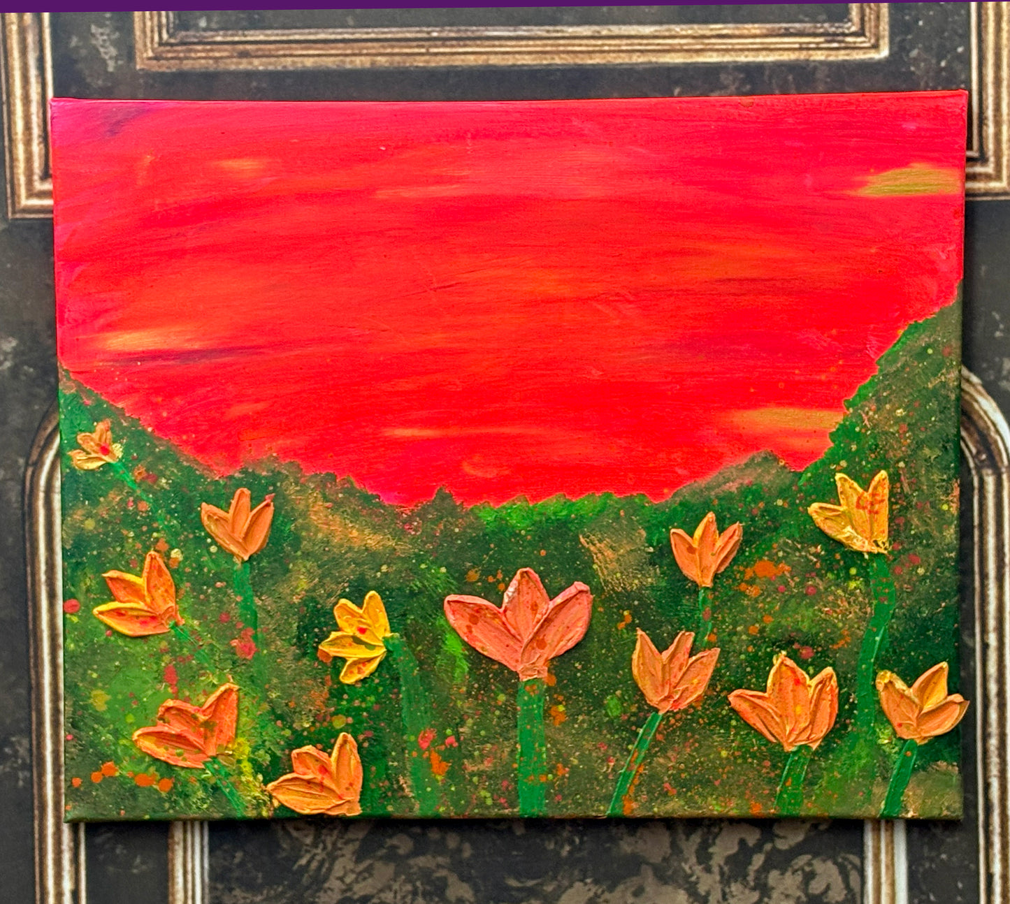 Tulips Out Loud - 11" X14" - Acrylic / Modeling Past on Canvas